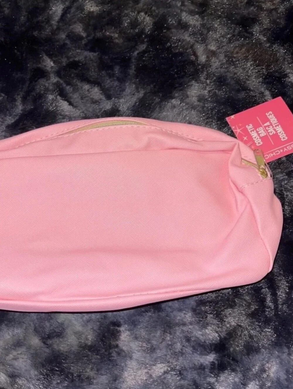 Pink LOVE Embellished Cosmetic Pouch